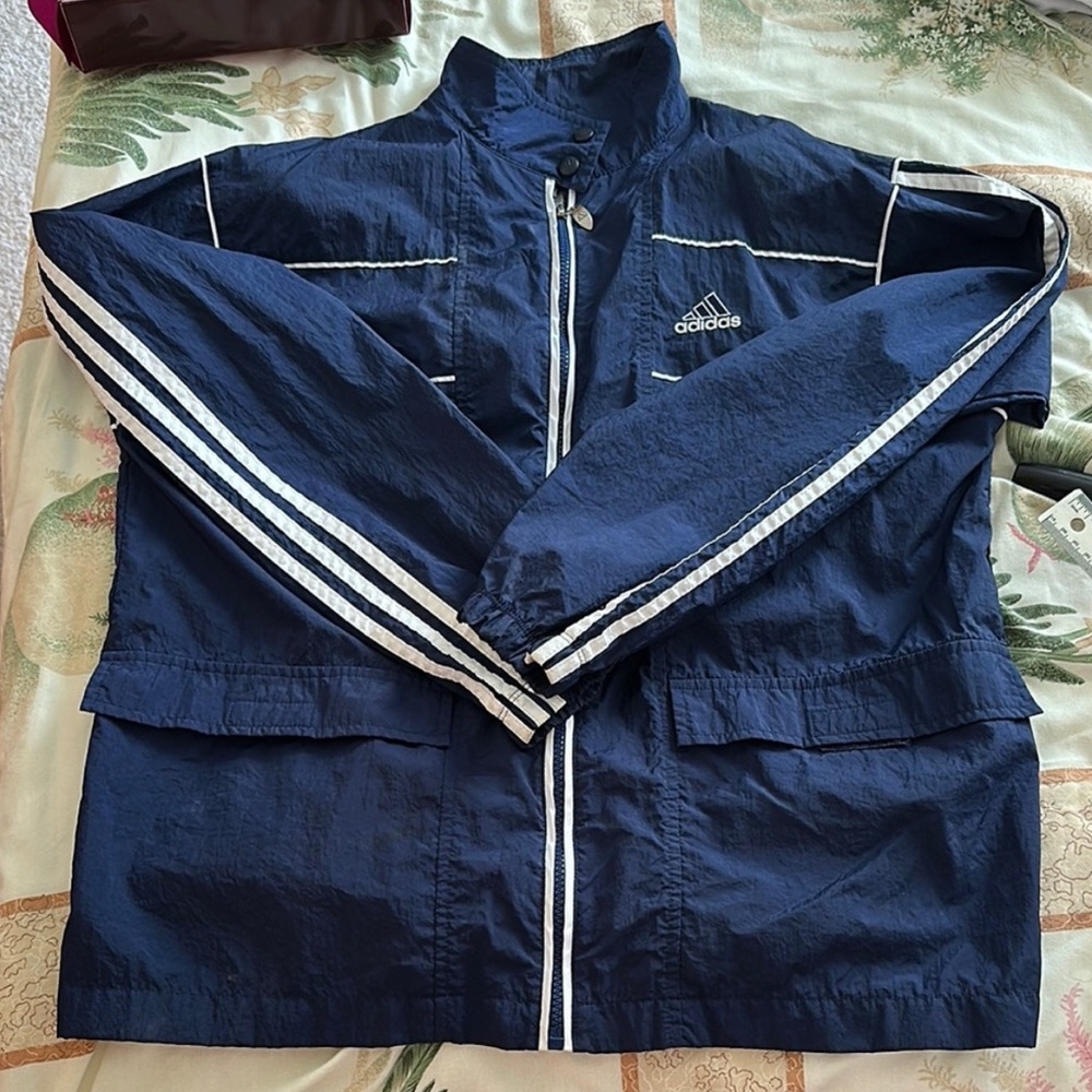 Adidas Men's Dark Blue Windbreaker